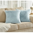 thumbnail image 1 of Home Soft Things Heavy Faux Fur 2 Piece Throw Pillow Cover Set - Vapor Blue - 20"X20", 1 of 6