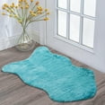 thumbnail image 1 of Home Soft Things Heavy Faux Fur Rug - Blue Turqoise - 24" x 36", 1 of 8