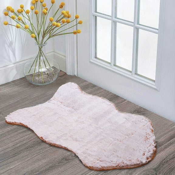 Home Soft Things Heavy Faux Fur Rug - Burnt Orange - 24" x 36"