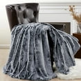 thumbnail image 1 of Home Soft Things Heavy Faux Fur Throw - Black - 50" x 60", 1 of 10