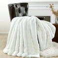 thumbnail image 1 of Home Soft Things Heavy Faux Fur Throw - Bright White - 60" x 80", 1 of 10
