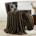thumbnail image 1 of Home Soft Things Heavy Faux Fur Throw - Chocolate - 60" x 80", 1 of 10
