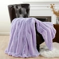 thumbnail image 1 of Home Soft Things Heavy Faux Fur Throw - Lavender Fog - 60" x 80", 1 of 9