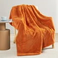 thumbnail image 1 of Home Soft Things Herringbone Faux Fur Throw - Burnt Orange - 50" x 60", 1 of 10