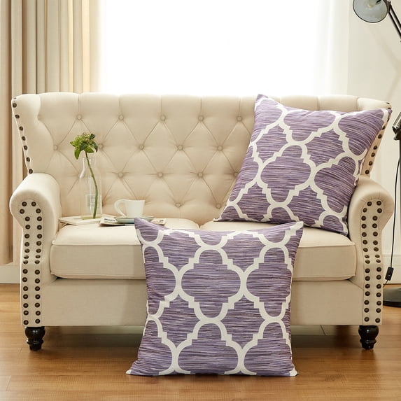 Home Soft Things Honor Printed 2 Piece Throw Pillow Cover Set - 26" x 26" - Lavender
