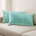 thumbnail image 1 of Home Soft Things Ikat Velvet 2 Piece Throw Pillow Cover Set - North Sea - 14" x 26", 1 of 7