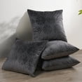 thumbnail image 1 of Home Soft Things Ikat Velvet 4 Piece Throw Pillow Cover Set - Gun Metal - 20" x 20", 1 of 8