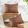 thumbnail image 1 of Home Soft Things Jacquard Chenille Big Zipper Pillow Covers - Set of 2 - 14"x20" - Orange, 1 of 6