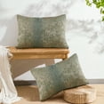 thumbnail image 1 of Home Soft Things Jacquard Chenille Big Zipper Pillow Covers - Set of 2 - 14"x20" - Taupe Sage, 1 of 5