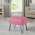 thumbnail image 1 of Home Soft Things Jacquard Ottoman - Angola - Candy Pink - 19" x 13" x 17", 1 of 5