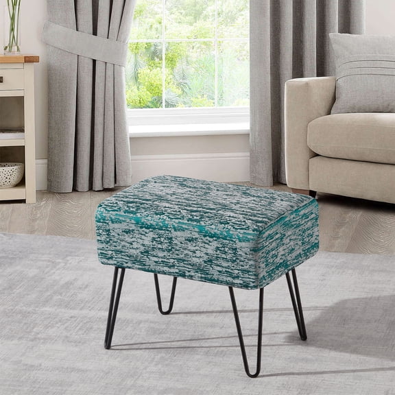 Home Soft Things Jacquard Ottoman - Benin - Alhambra - 19" x 13" x 17"