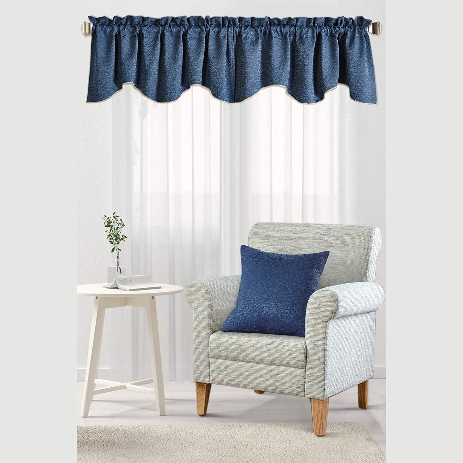 Home Soft Things Jacquard Throw Pillow Cover and Valance Set - Angola ...