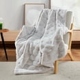 thumbnail image 1 of Home Soft Things Jacquard faux fur throw - 50x60" - White sands, 1 of 9