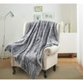thumbnail image 1 of Home Soft Things Kasaya Supersoft Faux Fur Throw - Sharkskin - 50" x 60", 1 of 10