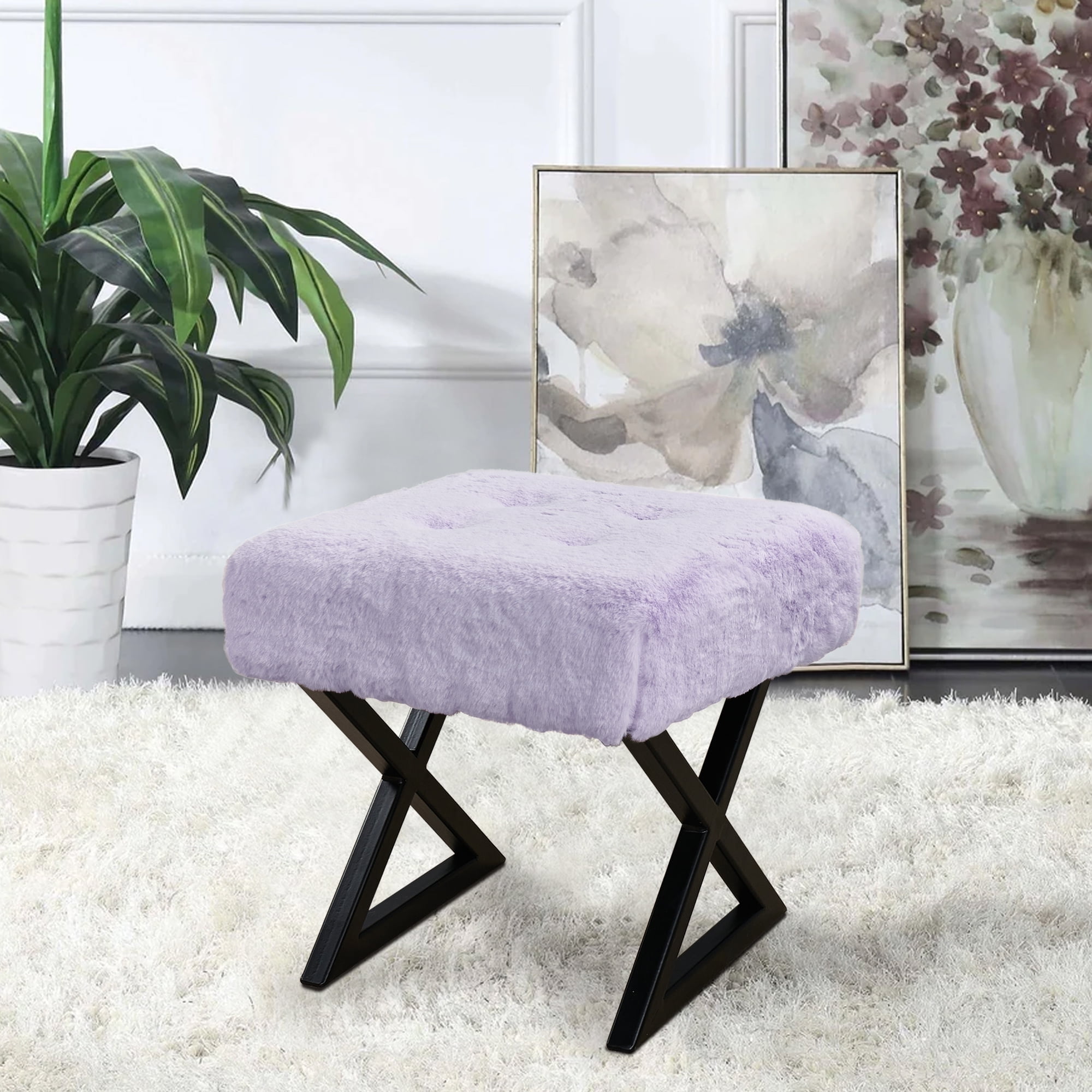 Lavender vanity stool discount
