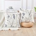 thumbnail image 1 of Home Soft Things Leaf-Pattern Faux Fur Pillow Covers, Set of 2, 20"x20", Frenda, 1 of 6