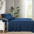 thumbnail image 1 of Home Soft Things Luxury Bed Sheet 4 Piece Set - Navy Blue - Twin, 1 of 8