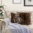 thumbnail image 1 of Home Soft Things Faux Fur 2 Piece Throw Pillow Cover Set - ML Leopard - 20'' x 20'', 1 of 6