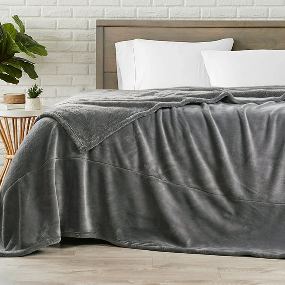 Home Soft Things Milk Flannel Blanket - Grey - 90" x 90"
