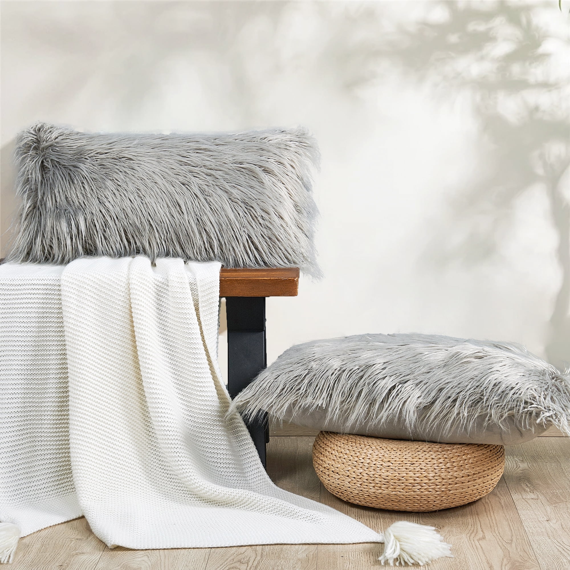 Cream mongolian cushions hot sale