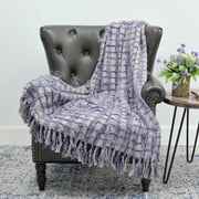 Home Soft Things Multi Color Chenille Throw - Light Pink - 50" x 60"