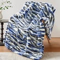 thumbnail image 1 of Home Soft Things Multi Jacquard Faux Fur Throw - Blue - 50x60'', 1 of 13