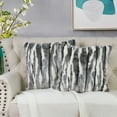 thumbnail image 1 of Home Soft Things Multi Jacquard Faux Fur Throw Pillow Cover 2pcs Set - Grey, 1 of 7
