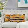 thumbnail image 1 of Home Soft Things Multi Jacquard Faux Fur Throw Pillow Cover 2pcs Set - Orange - 20'' x 20'', 1 of 7