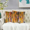 thumbnail image 1 of Home Soft Things Multi Jacquard Faux Fur Throw Pillow Cover 2pcs Set - Orange, 1 of 7