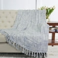 thumbnail image 1 of Home Soft Things Naga Knitted Throw - Ashley Blue - 50" x 60", 1 of 8