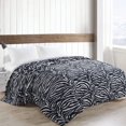 thumbnail image 1 of Home Soft Things Nature Faux Fur & Sherpa Backing Blanket - Zebra - Queen (86" x 92"), 1 of 6