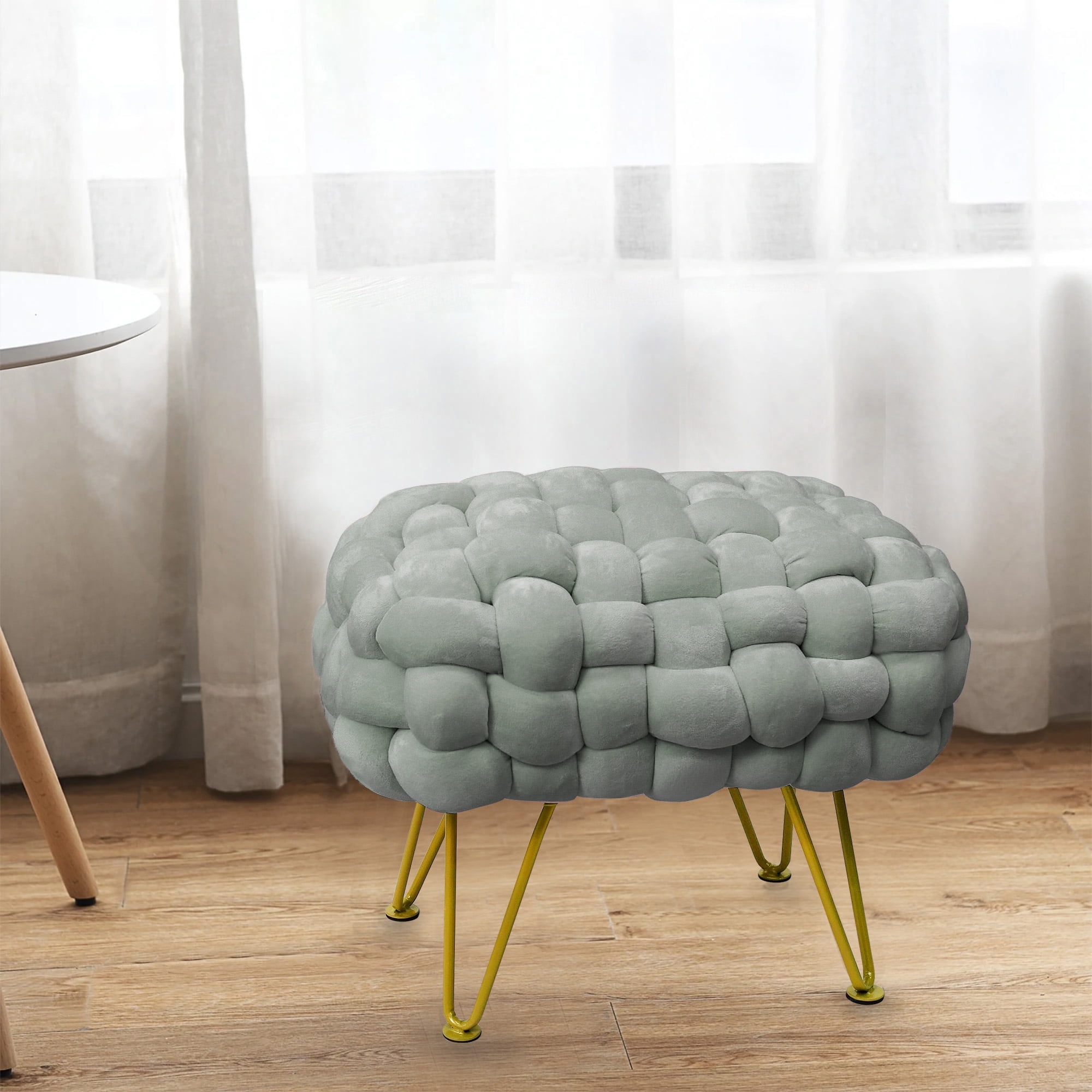 Soft footstool pouf discount