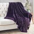 thumbnail image 1 of Home Soft Things Plain Faux Fur Throw - Blackberry - 60" x 80", 1 of 6