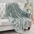 thumbnail image 1 of Home Soft Things Plain Faux Fur Throw - String Grey - 60" x 80", 1 of 6