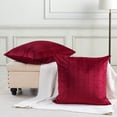 thumbnail image 1 of Home Soft Things Pleated Velvet 2 Piece Throw Pillow Cover Set - Garnet - 26" x 26", 1 of 7