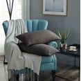 thumbnail image 1 of Home Soft Things Pleated Velvet 2 Piece Throw Pillow Cover Set - Gun Metal - 14" x 26", 1 of 3