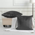 thumbnail image 1 of Home Soft Things Pleated Velvet 2 Piece Throw Pillow Cover Set - Gun Metal - 26" x 26", 1 of 7
