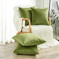 thumbnail image 1 of Home Soft Things Pleated Velvet 4 Piece Throw Pillow Cover Set - Avocado - 20" x 20", 1 of 6