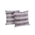 thumbnail image 1 of Home Soft Things Plush Striped Faux Fur Pillow Covers, Set of 2, 20"x20", Marimba, 1 of 2