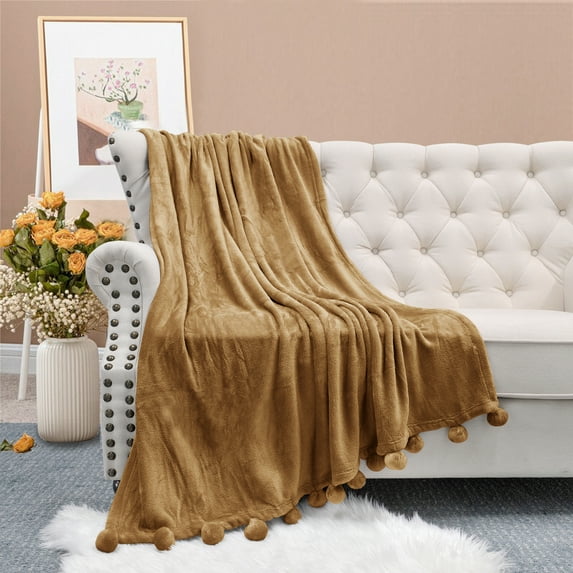 Home Soft Things Pompom Throw - Amphora - 50" x 60"