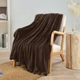 thumbnail image 1 of Home Soft Things Pompom Throw - Chocolate - 60" x 80" Jumbo, 1 of 8