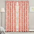 thumbnail image 1 of Home Soft Things Printed Microfiber Curtain - Birdsong 2 Piece Set - Coral - 60" x 84", 1 of 7