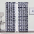thumbnail image 1 of Home Soft Things Montegomery Blue Curtain Set - 2 Panels - 60"x84", 1 of 7