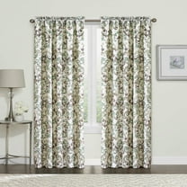 Home Soft Things Printed Microfiber Curtain - Ravello Scroll 2 Piece Set - Brown Aqua - 60" x 84"
