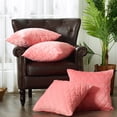 thumbnail image 1 of Home Soft Things Quilted Micromink 4 Piece Throw Pillow Cover Set - Coral Spice - 20" x 20", 1 of 5