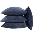 thumbnail image 1 of Home Soft Things Quilted Micromink 4 Piece Throw Pillow Cover Set - Dark Sapphire - 20" x 20", 1 of 6