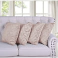 thumbnail image 1 of Home Soft Things Quilted Micromink 4 Piece Throw Pillow Cover Set - Rose - 20" x 20", 1 of 6
