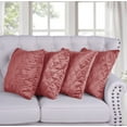 thumbnail image 1 of Home Soft Things Quilted Micromink 4 Piece Throw Pillow Cover Set - Sugar Coral - 20" x 20", 1 of 2