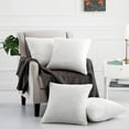 thumbnail image 1 of Home Soft Things Rabbit Faux-fur Throw Pillow Cover 4 Piece Set, 20" x 20", Bright White, 1 of 3
