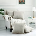 thumbnail image 1 of Home Soft Things Rabbit Faux-fur Throw Pillow Cover 4 Piece Set, 20" x 20", Light Grey, 1 of 3